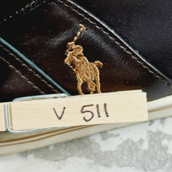 Polo Ralph Lauren Hanford Brown Leather Lace Up Fashion Tennis Sneakers V511 - Picture 11 of 11